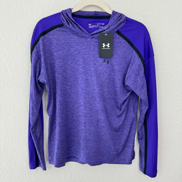 Under Armour Womens Tech Twist Hoodie Size XS Lightweight Active Purple - Picture 1 of 6